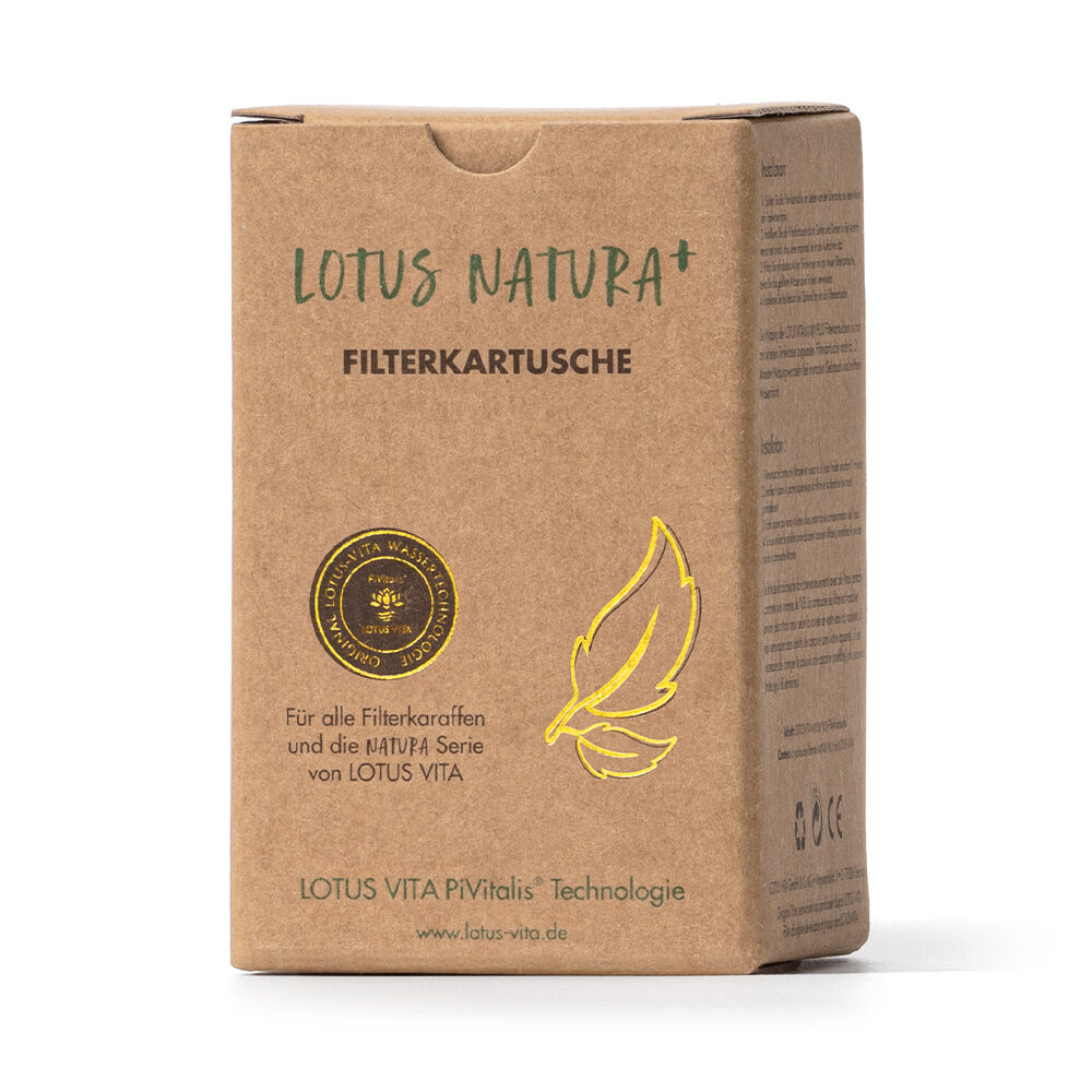 Produktbild: Kartonverpackung der Natura Plus Filterkartuschen.