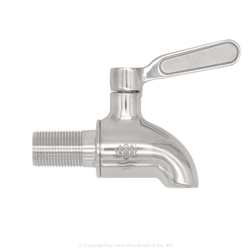 Produktbild: Edelstahl Wasserhahn für Standgeräte von Lotus Vita.