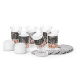 Jahresvorrat an Wasserfilter-Zubehör von Lotus Vita, bestehend aus Filterkartuschen, Keramikfiltern und Kalkfilterpads.